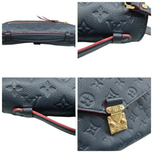 Load image into Gallery viewer, LOUIS VUITTON Metis Monogram Leather Satchel Navy Blue