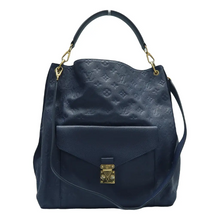 Load image into Gallery viewer, Louis Vuitton Metis Monogram Leather Satchel Bag Navy