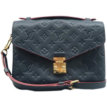 Load image into Gallery viewer, LOUIS VUITTON Metis Monogram Leather Satchel Navy Blue