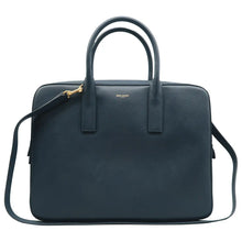 Load image into Gallery viewer, Yves Saint Laurent Grain de Poudre Medium Museum Briefcase Navy