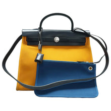 Load image into Gallery viewer, Hermes Herbag 31 Fabric Satchel Bag Orange