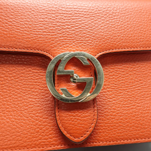 Load image into Gallery viewer, GUCCI Interlocking Leather Shoulder Bag Orange