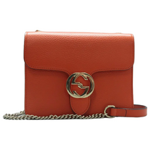 Load image into Gallery viewer, GUCCI Interlocking Leather Shoulder Bag Orange