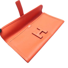 Load image into Gallery viewer, Hermes Jige Elan 29 Leather Clutch Bag Orange