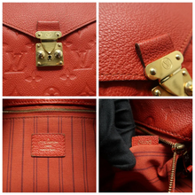 Load image into Gallery viewer, Louis Vuitton Metis Hobo Monogram Leather Satchel Bag Orange