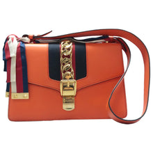 Load image into Gallery viewer, Gucci Sylvie Mini Leather Shoulder Bag Orange