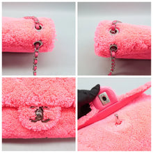 Load image into Gallery viewer, CHANEL Classic Flap Jumbo Shearling Fur Shoulder Bag Pink