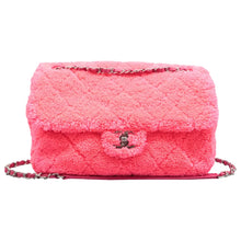 Load image into Gallery viewer, CHANEL Classic Flap Jumbo Shearling Fur Shoulder Bag Pink
