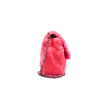 Load image into Gallery viewer, CHANEL Classic Flap Jumbo Shearling Fur Shoulder Bag Pink