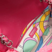Load image into Gallery viewer, CHANEL Classic Flap Jumbo Shearling Fur Shoulder Bag Pink