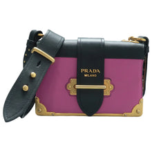 Load image into Gallery viewer, PRADA Cahier Leather Crossbody Bag Pink