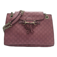 Load image into Gallery viewer, GUCCI Emily Leather Shoulder Bag Pink
