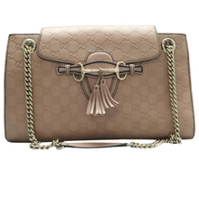 Load image into Gallery viewer, GUCCI Emily GG Leather Shoulder Bag Pink