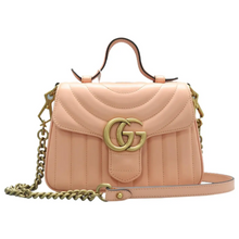 Load image into Gallery viewer, GUCCI GG Marmont Leather Satchel Bag Pink