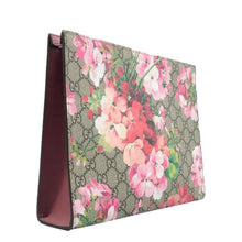 Load image into Gallery viewer, Gucci Blooms Large Cosmetic Case GG Supreme Monogram Clutch Pink