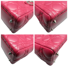 Load image into Gallery viewer, Christian Dior Lady Dior Leather Satchel Bag Fuchsia Pink