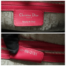 Load image into Gallery viewer, Christian Dior Lady Dior Leather Satchel Bag Fuchsia Pink