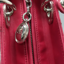 Load image into Gallery viewer, Christian Dior Lady Dior Leather Satchel Bag Fuchsia Pink