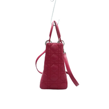 Load image into Gallery viewer, Christian Dior Lady Dior Leather Satchel Bag Fuchsia Pink