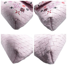 Load image into Gallery viewer, Bottega Veneta Baby Olimpia Nappa Intrecciato Meadow Flower Embroidered Shoulder Bag Pink