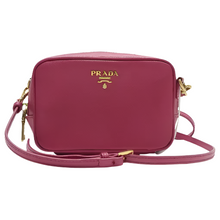 Load image into Gallery viewer, PRADA Saffiano Lux Leather Shoulder Bag Fuchsia