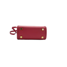 Load image into Gallery viewer, FENDI Sunshine Leather Satchel Bag Fuchsia