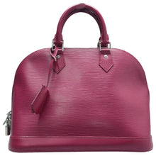 Load image into Gallery viewer, Louis Vuitton Alma Epi Leather Satchel Bag Burgundy