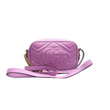 Load image into Gallery viewer, GUCCI GG Marmont Leather Shoulder Bag Purple
