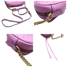 Load image into Gallery viewer, GUCCI GG Marmont Leather Shoulder Bag Purple
