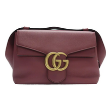 Load image into Gallery viewer, GUCCI GG Marmont Leather Shoulder Bag Purple