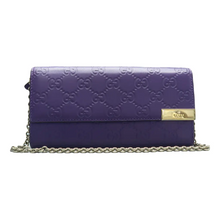 Load image into Gallery viewer, GUCCI Leather Shoulder Bag Purple