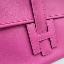 Load image into Gallery viewer, HERMES Jige Leather  Clutch Bag Purple