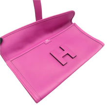 Load image into Gallery viewer, HERMES Jige Leather  Clutch Bag Purple