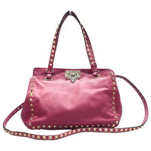 Load image into Gallery viewer, Valentino Garavani Rockstud Vitello Medium Tote Pink
