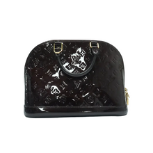 Load image into Gallery viewer, Louis Vuitton Alma Monogram Patent Leather Tote Bag Burgundy