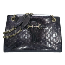 Load image into Gallery viewer, GUCCI Emily Patent Leather Shoulder Bag Purple