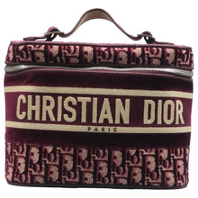 Load image into Gallery viewer, Christian DIOR Fabric Vanity case Deep Red