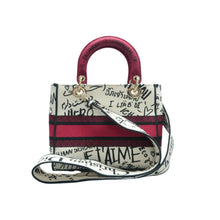 Load image into Gallery viewer, Christian Dior Lady Dior Fabric Satchel Bag Bicolor