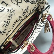 Load image into Gallery viewer, Christian Dior Lady Dior Fabric Satchel Bag Bicolor