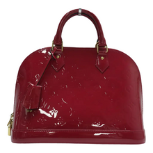Load image into Gallery viewer, Louis Vuitton Alma Monogram Leather Satchel Bag Red