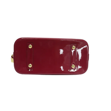 Load image into Gallery viewer, Louis Vuitton Alma Monogram Leather Satchel Bag Red