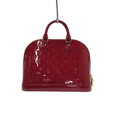 Load image into Gallery viewer, Louis Vuitton Alma Monogram Leather Satchel Bag Red