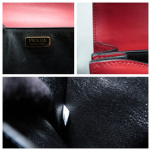 Load image into Gallery viewer, PRADA Cahier Leather Crossbody Bag Bicolor