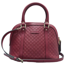 Load image into Gallery viewer, Gucci Dome Microguccissima Satchel Bag Burgundy