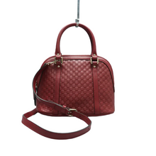 Load image into Gallery viewer, GUCCI Dome Leather Satchel Bag Red