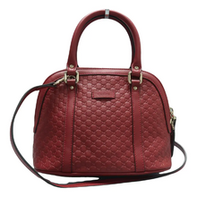 Load image into Gallery viewer, GUCCI Dome Leather Satchel Bag Red