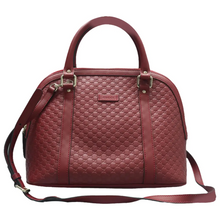 Load image into Gallery viewer, GUCCI Dome Leather Satchel Bag Red