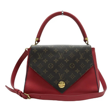 Load image into Gallery viewer, Louis Vuitton Double V Leather Satchel Bag Red