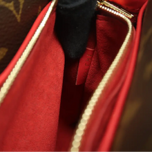 Load image into Gallery viewer, Louis Vuitton Double V Leather Satchel Bag Red