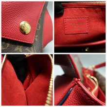 Load image into Gallery viewer, Louis Vuitton Double V Monogram Leather Satchel Bag Red
